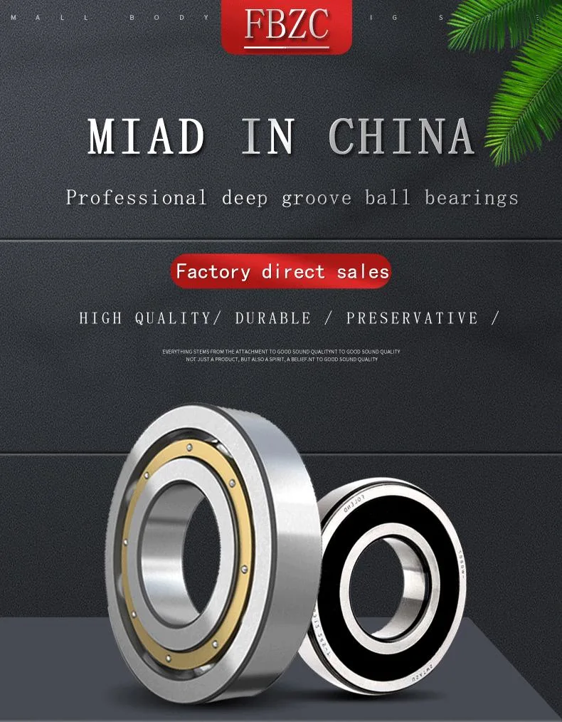 Chrome Steel Stainless Steel Deep Groove Ball Bearing 608zz Made in China